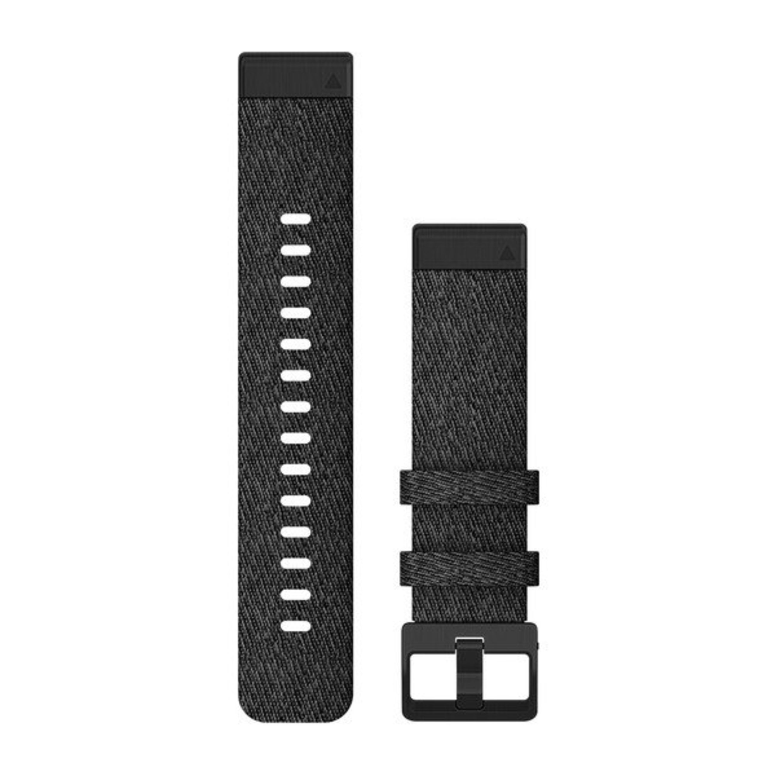 Quickfit 20 Watch Bands - Heathered Black Nylon With Black Hardware