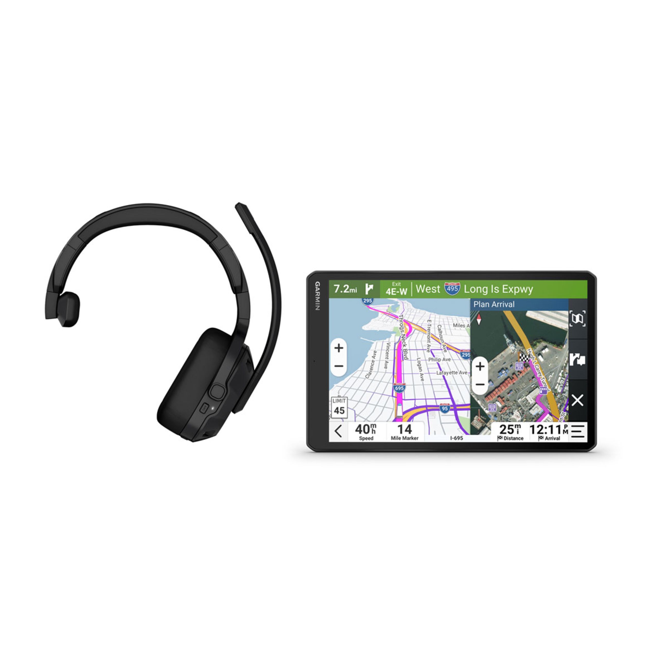DēZl Otr720 - 10" Gps Truck Navigator With DēZl Headset 110