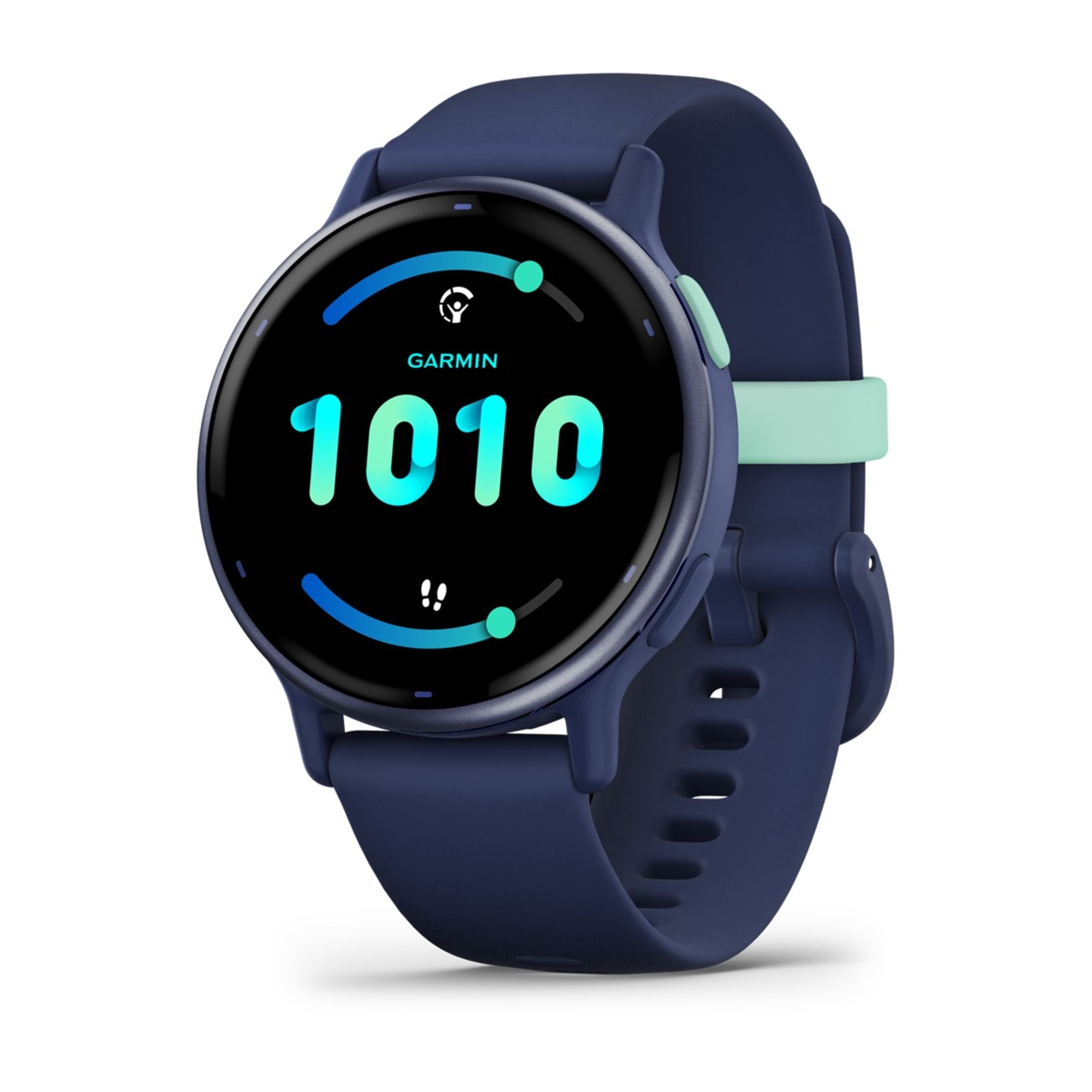 VíVoactive 5 - Metallic Navy Aluminum Bezel With Navy Case And Silicone Band