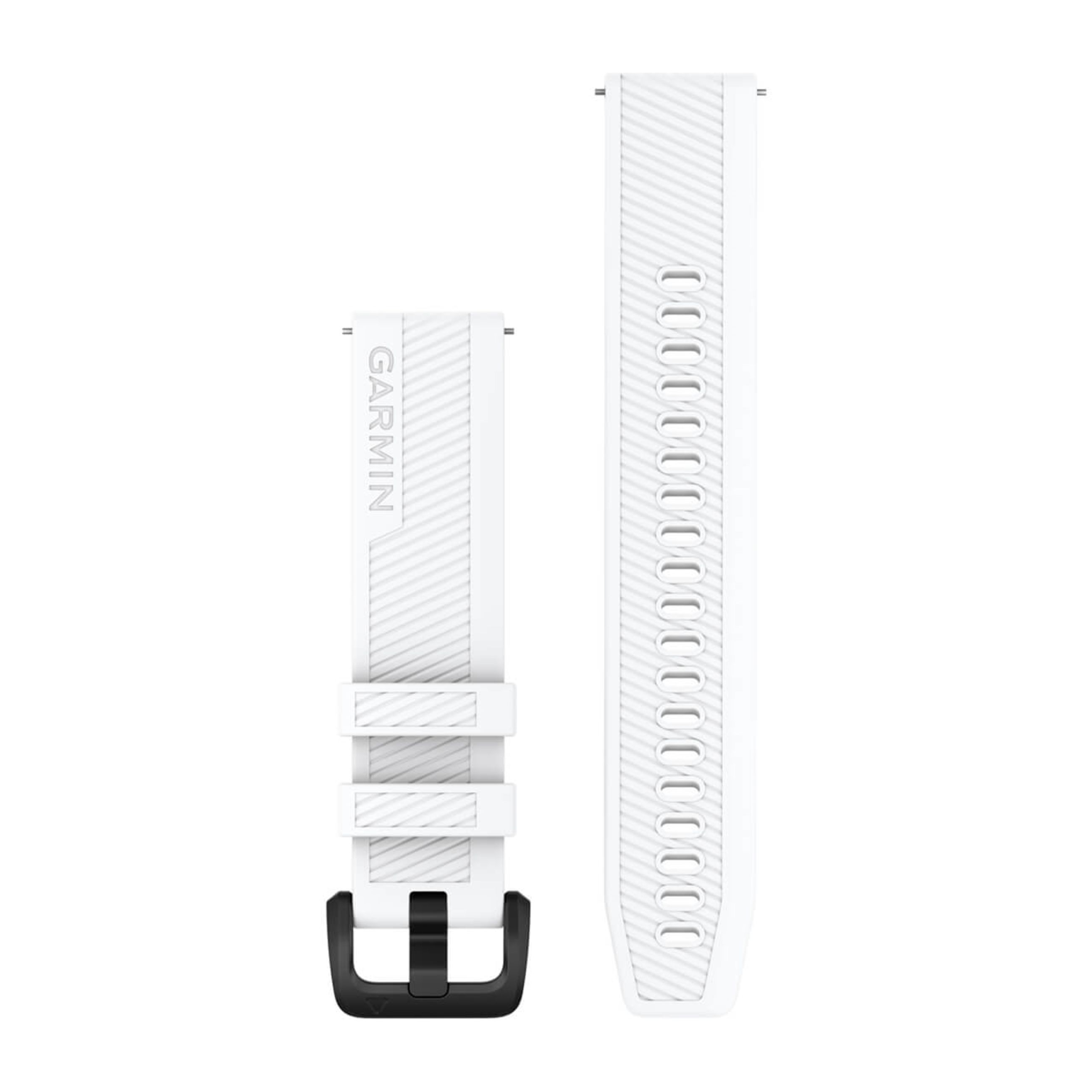Quick Release Bands (20 Mm) - White With Black Hardware