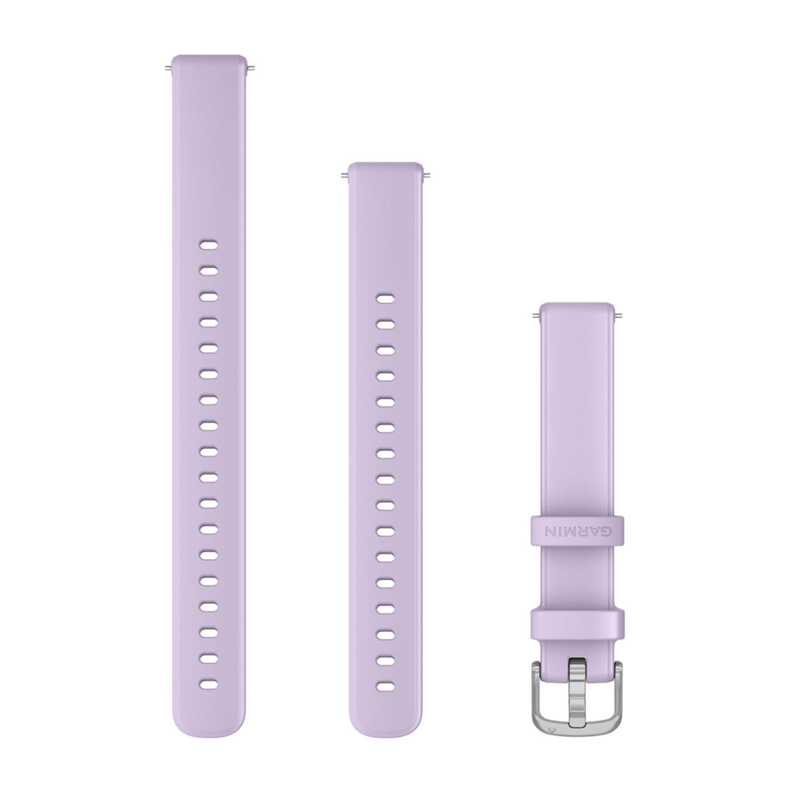 Lily 2 Bands - Purple Jasmine Silicone With Silver Hardware