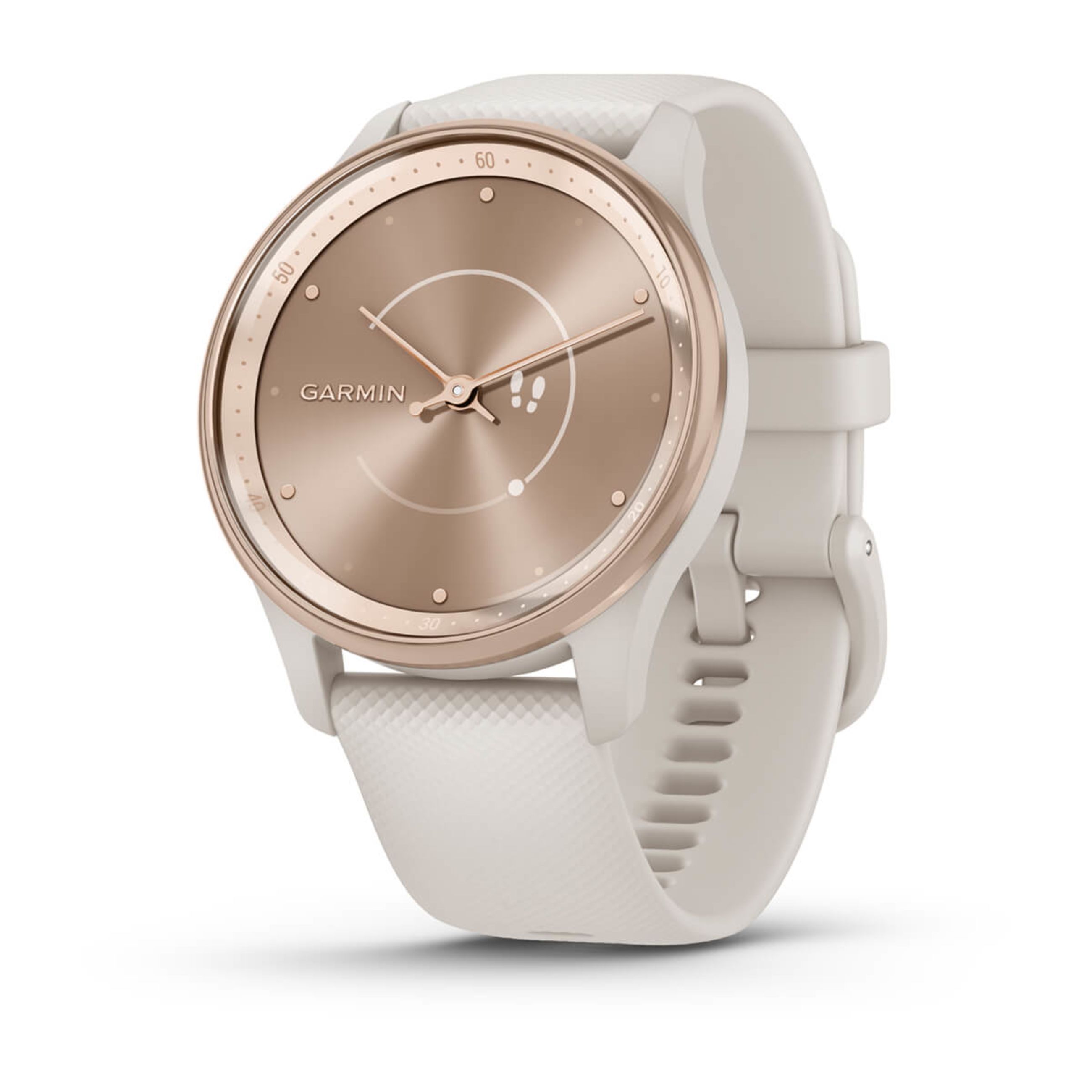 VíVomove Trend - Peach Gold Stainless Steel Bezel With Ivory Case And Silicone Band