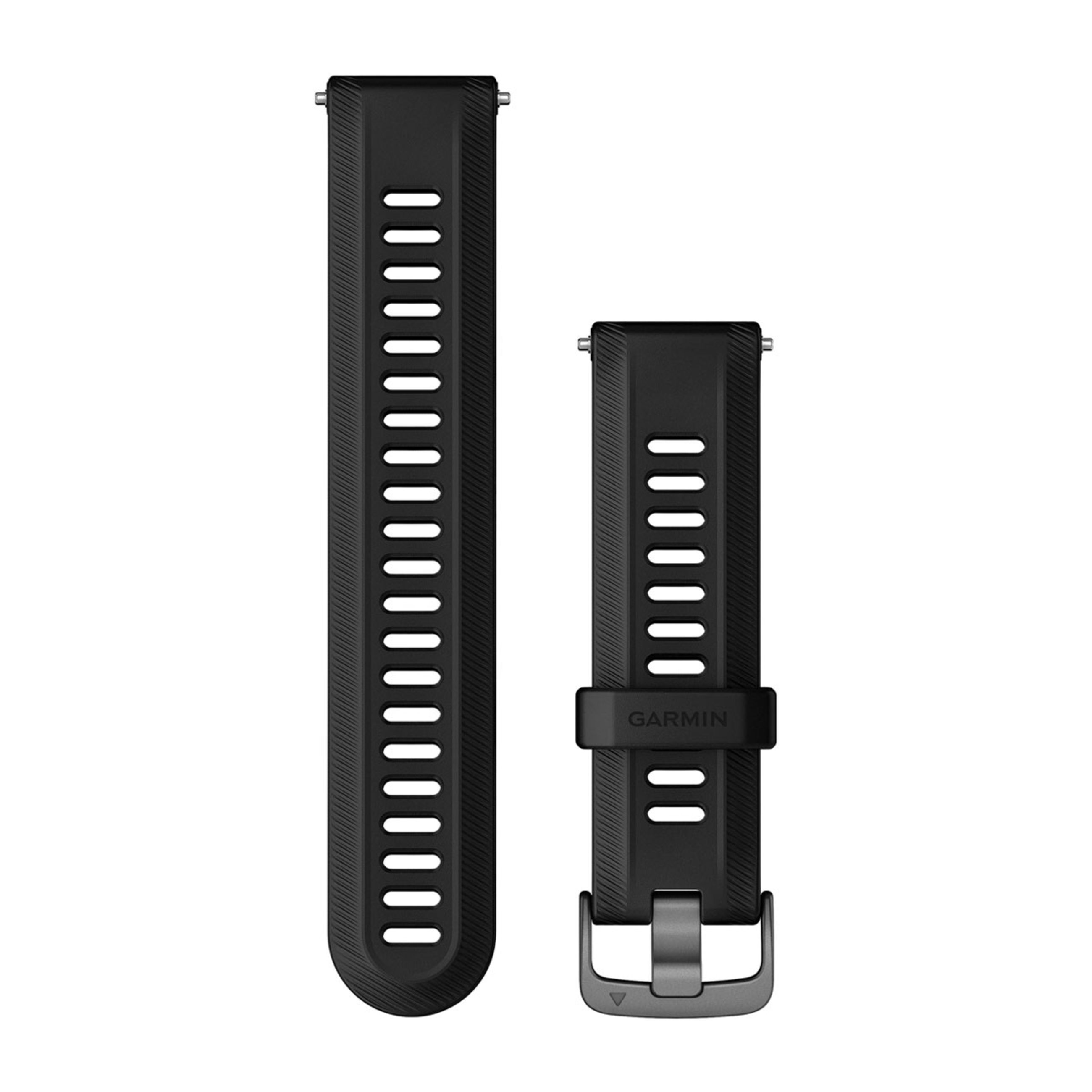 Forerunner Watch Bands (22 Mm) - Black With Slate Hardware