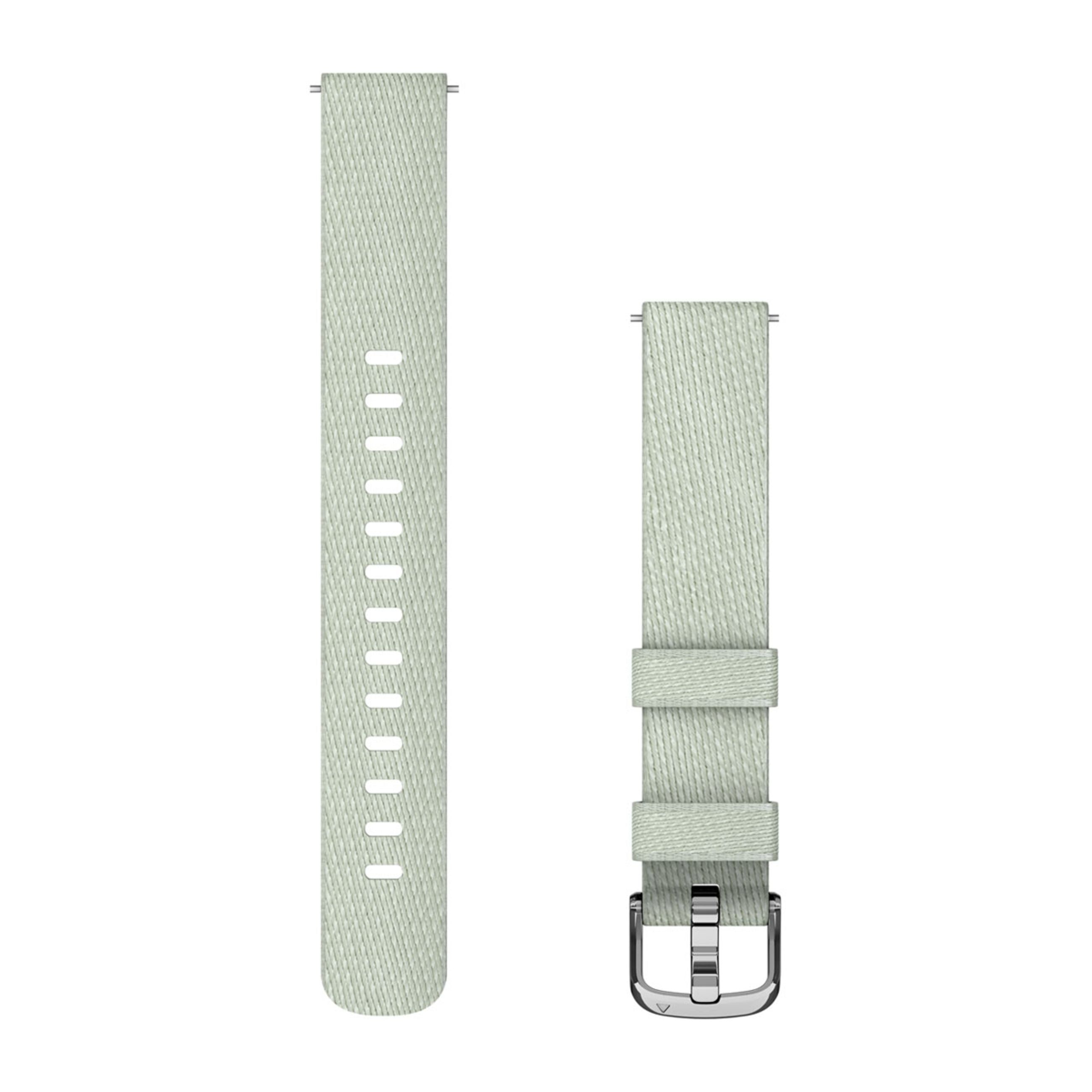Lily 2 Bands - Sage Gray Nylon With Silver Hardware