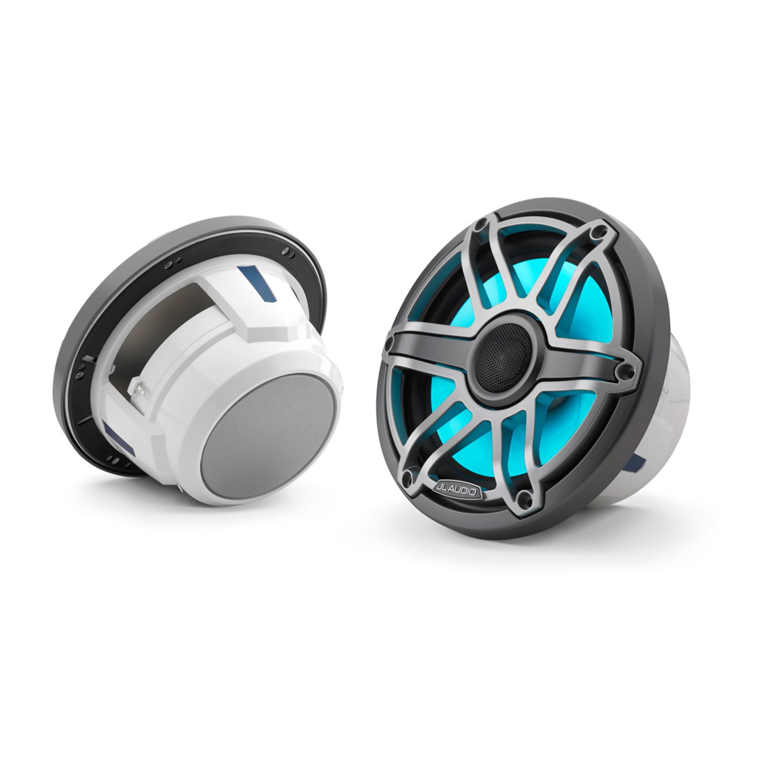 Jl Audio M6 Marine Speakers - 7.7" With Led And Titanium Sport Grille (M6-770X-S-Gmti-I)