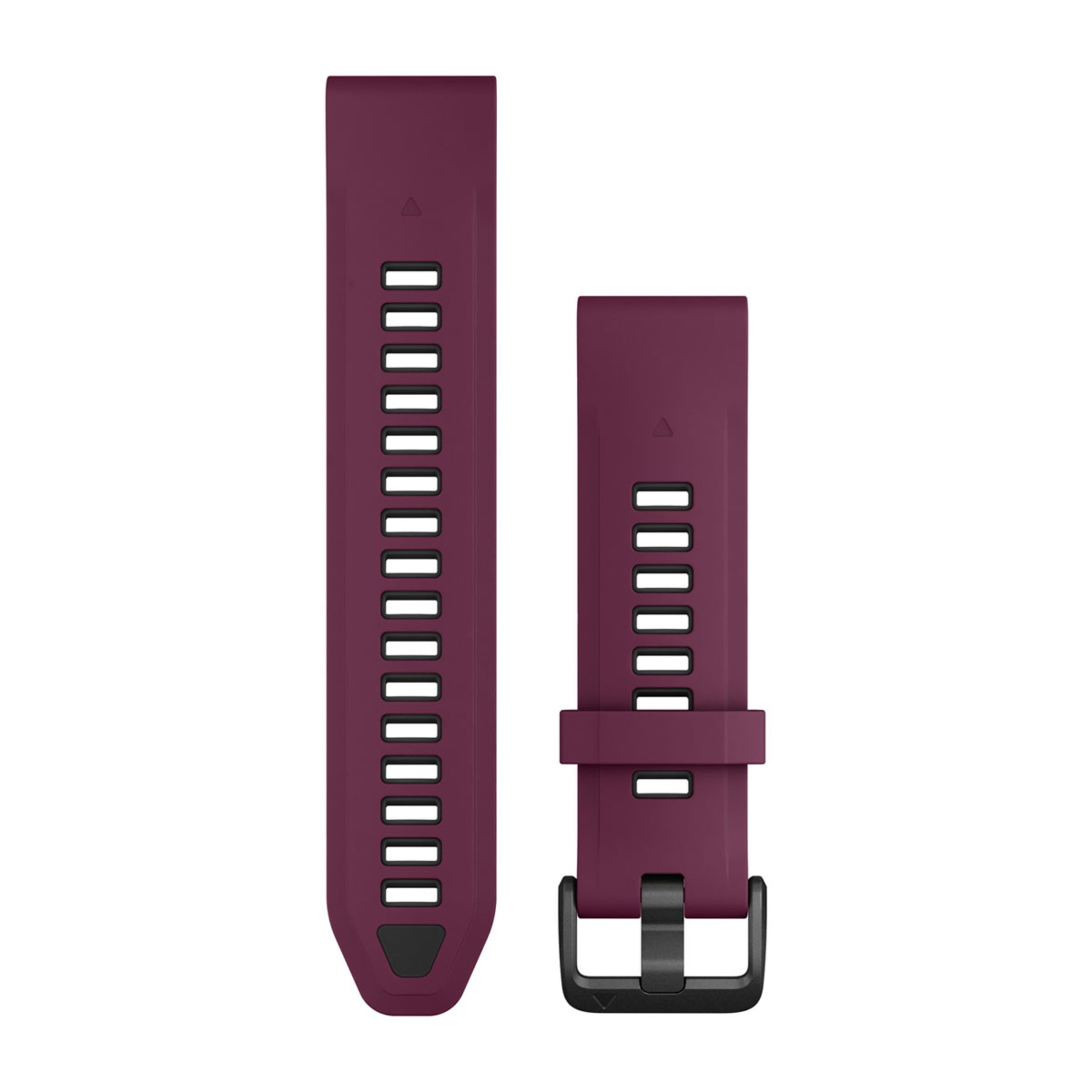 Quickfit 20 Watch Bands - Merlot/Graphite Silicone