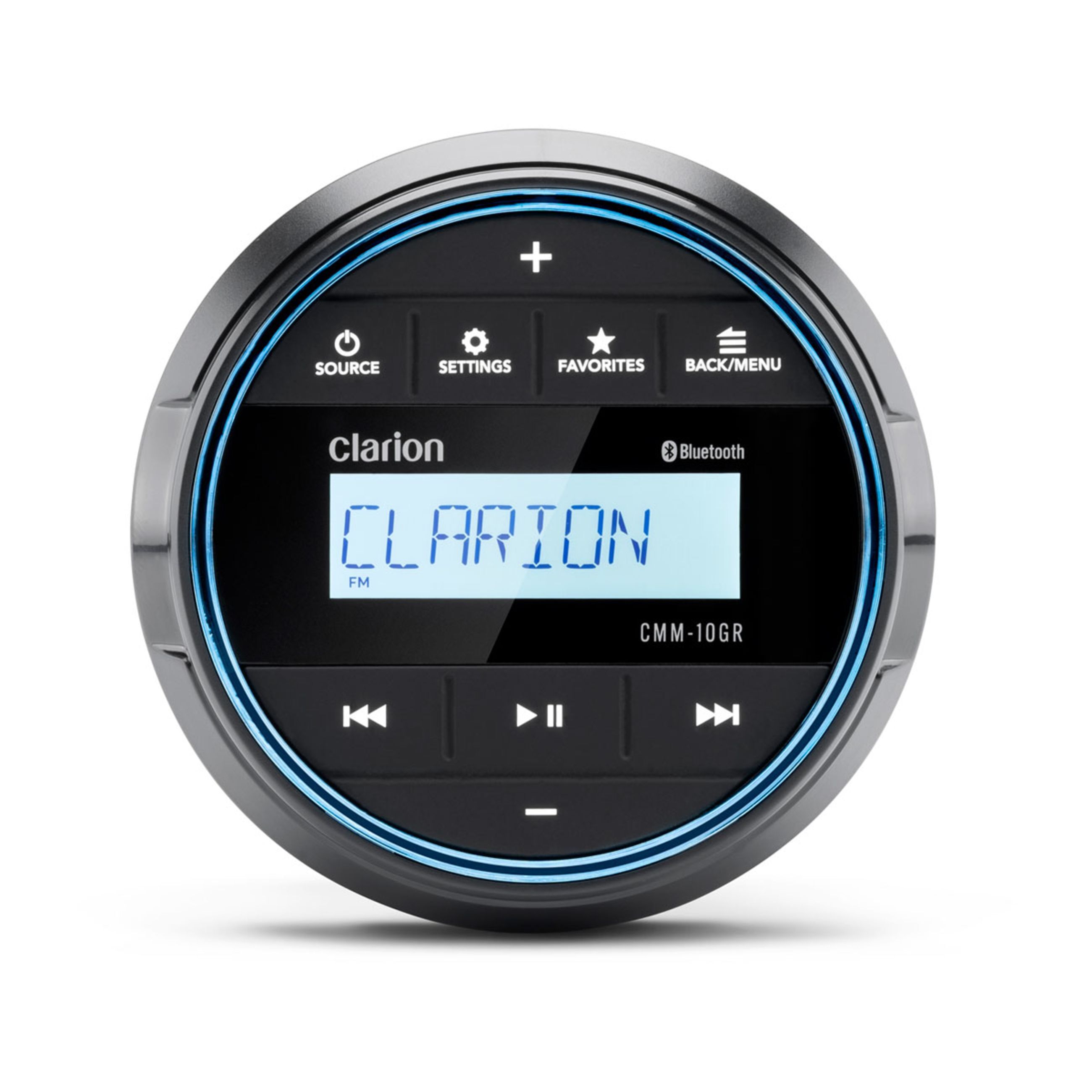 Clarion Marine Compact Source Unit - 3" Gauge Hole With Lcd Display (Cmm-10Gr)
