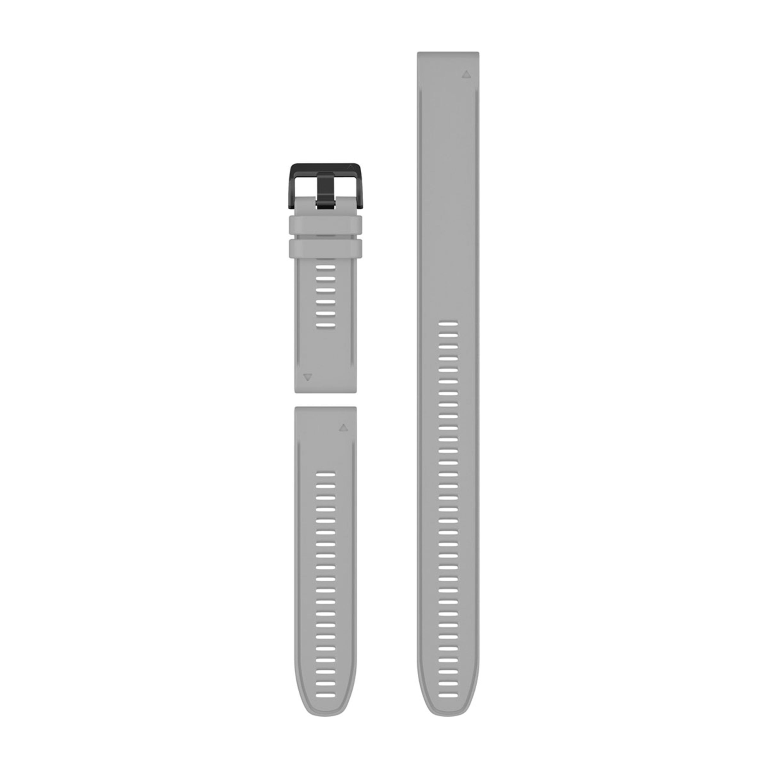 Quickfit 26 Watch Bands - Powder Gray Silicone (3-Piece Dive Set)